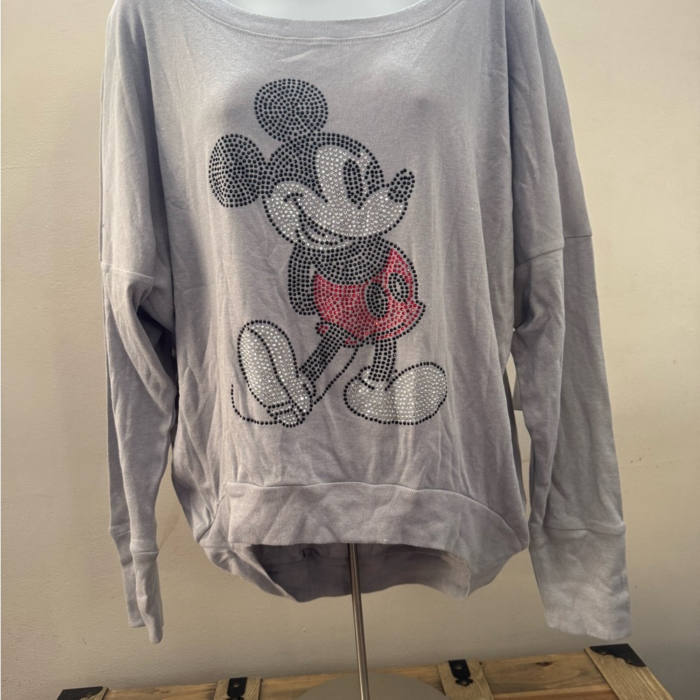 Disney Light Gray Mickey Mouse Hoodie